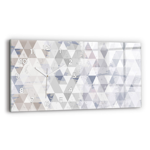 Horizontal wall clock Geometric pattern