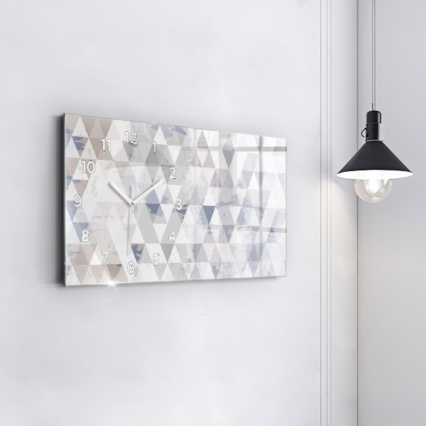 Horizontal wall clock Geometric pattern