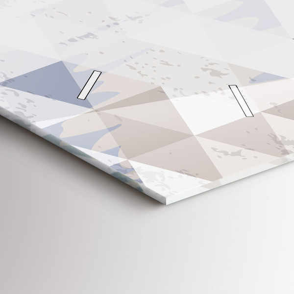 Horizontal wall clock Geometric pattern