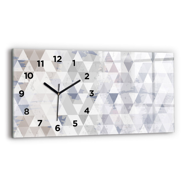 Horizontal wall clock Geometric pattern