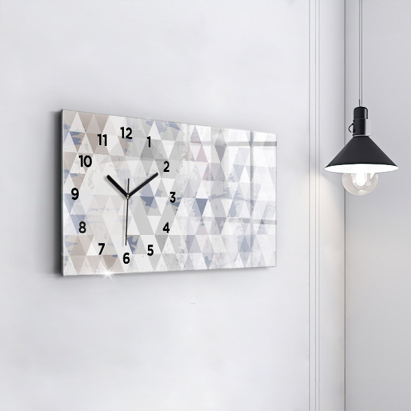 Horizontal wall clock Geometric pattern