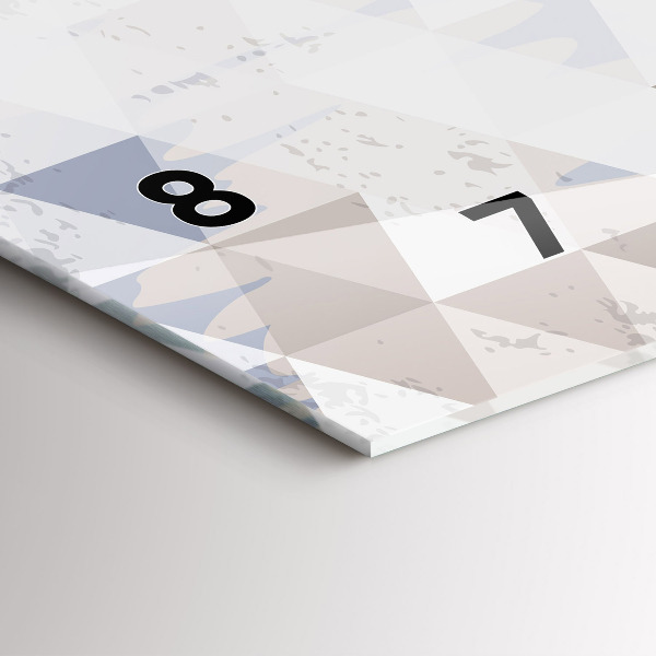 Horizontal wall clock Geometric pattern