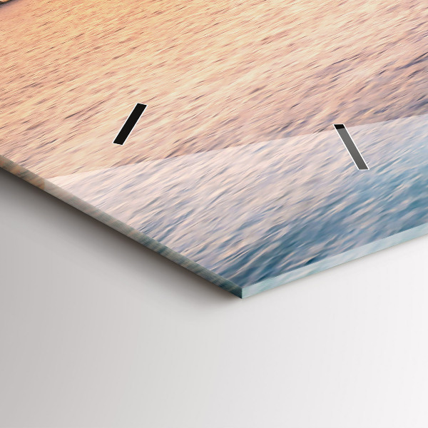 Horizontal wall clock Sunset Maldives