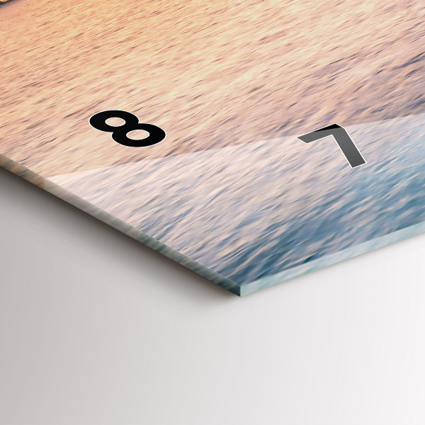 Horizontal wall clock Sunset Maldives