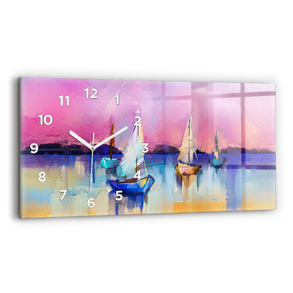 Horizontal wall clock Seascape