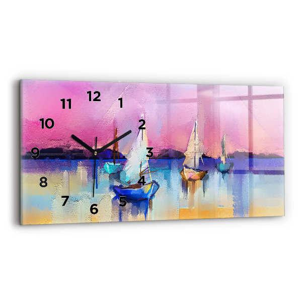 Horizontal wall clock Seascape
