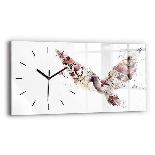 Horizontal wall clock Abstract view