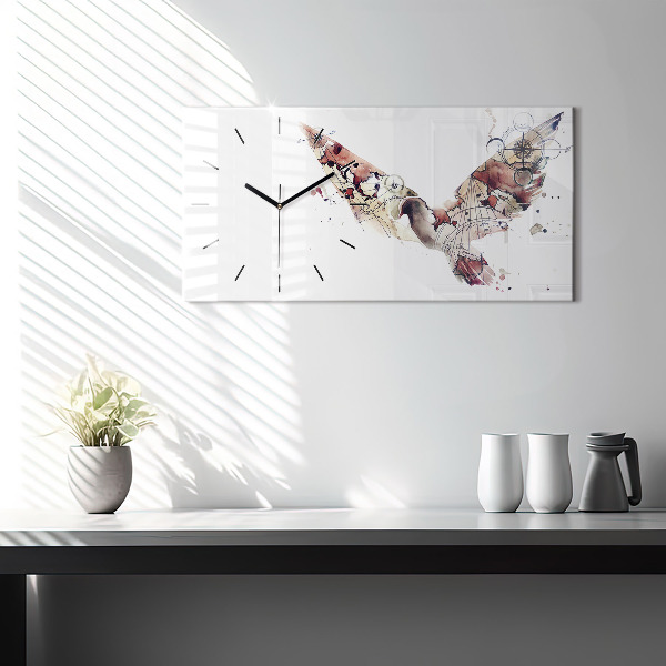 Horizontal wall clock Abstract view