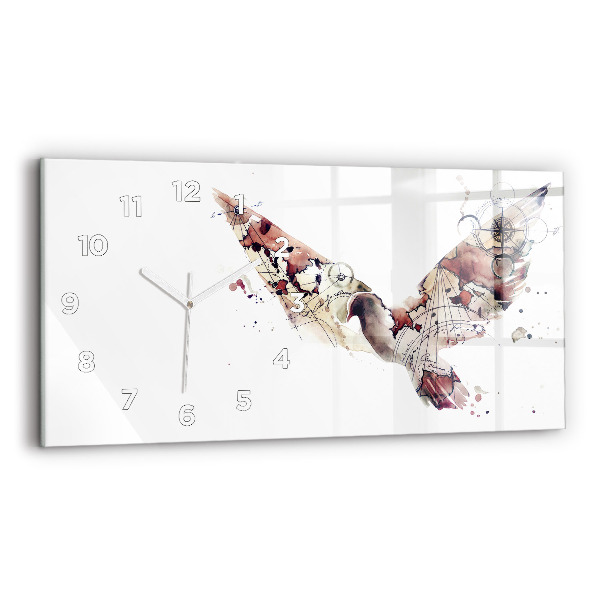 Horizontal wall clock Abstract view