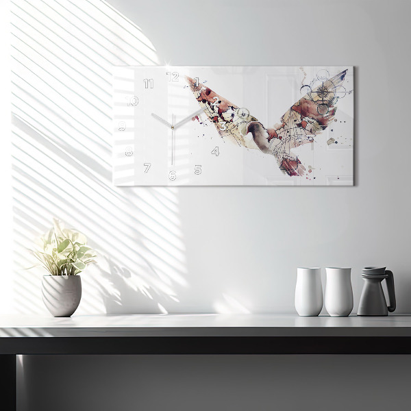 Horizontal wall clock Abstract view