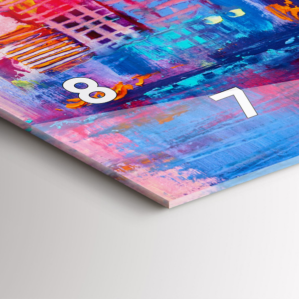 Horizontal wall clock Skyscraper abstraction