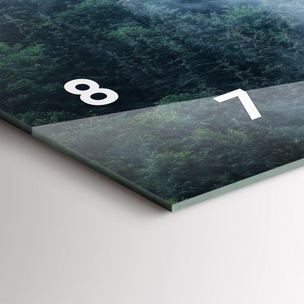 Horizontal wall clock Misty Mountain Landscape