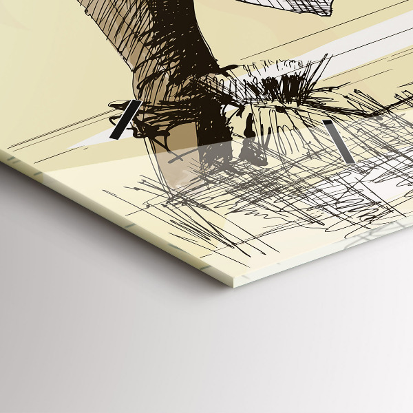 Horizontal wall clock Woman picking rice