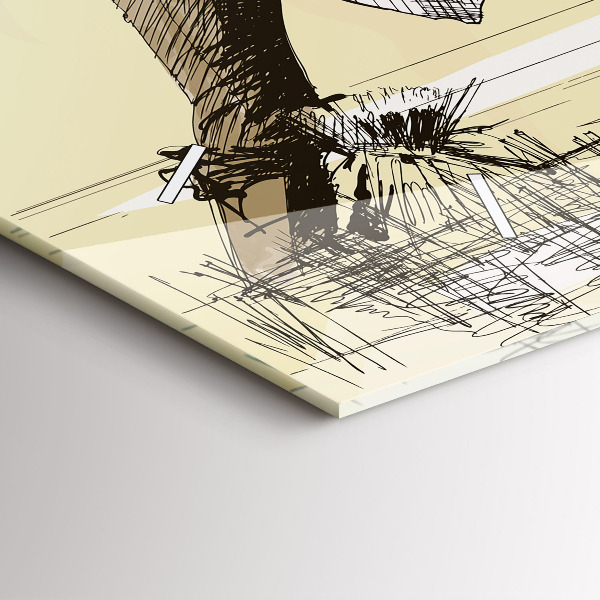 Horizontal wall clock Woman picking rice