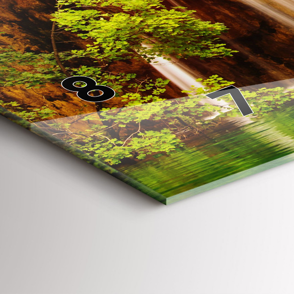 Horizontal wall clock View of the waterfall