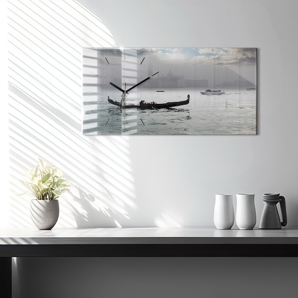 Horizontal wall clock Venice Gondola