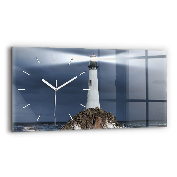 Horizontal wall clock Lighthouse