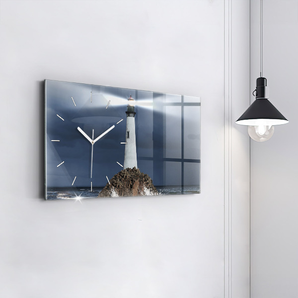 Horizontal wall clock Lighthouse