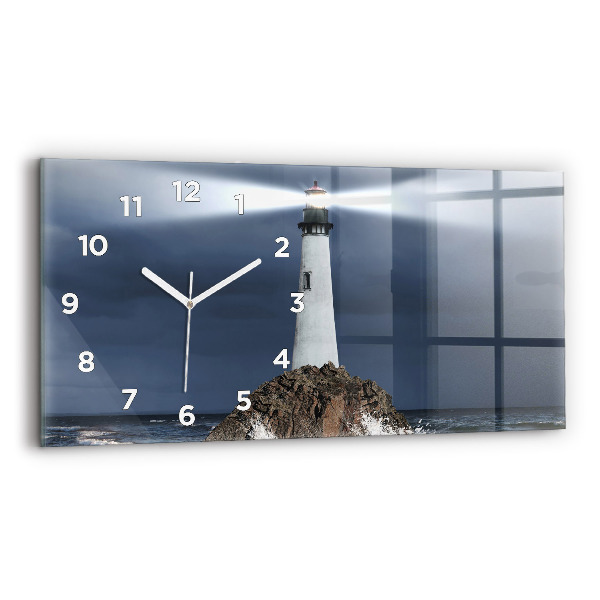 Horizontal wall clock Lighthouse
