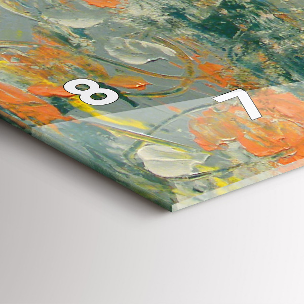 Horizontal wall clock Painted elephant posture