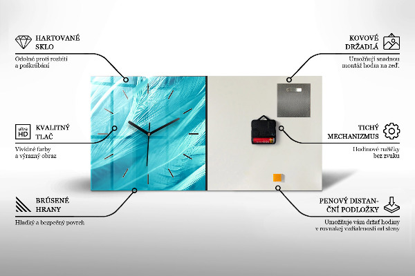 Horizontal wall clock Brooklyn Bridge and East River