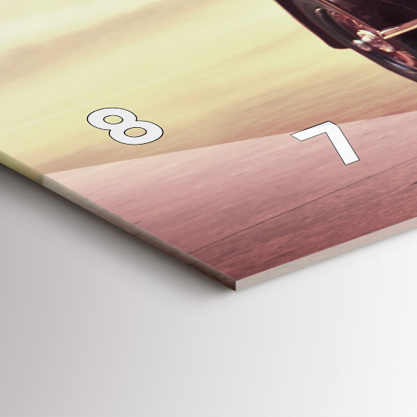 Horizontal wall clock Vintage car