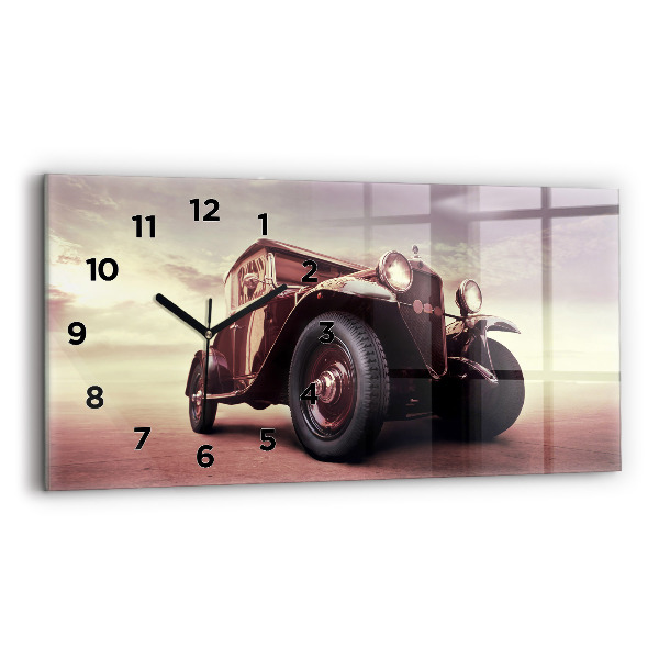 Horizontal wall clock Vintage car