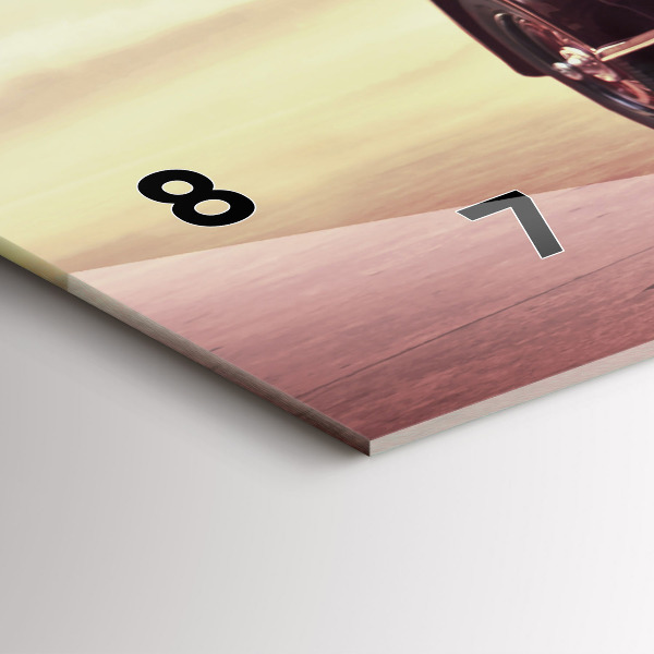 Horizontal wall clock Vintage car