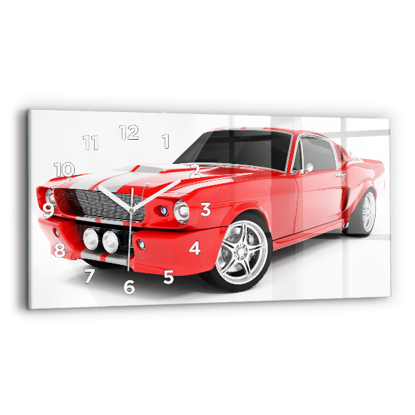 Horizontal wall clock Sports car