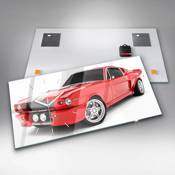 Horizontal wall clock Sports car