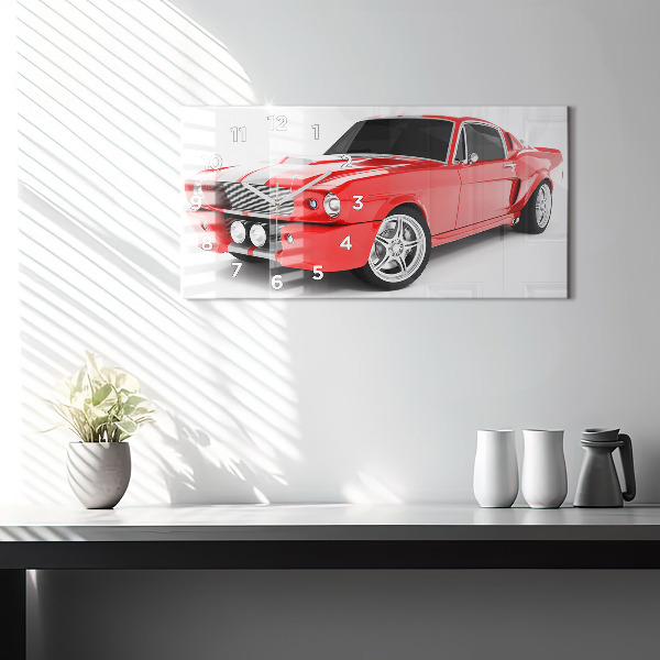 Horizontal wall clock Sports car