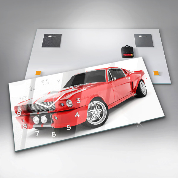 Horizontal wall clock Sports car