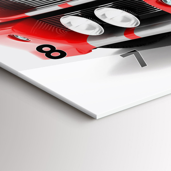 Horizontal wall clock Sports car