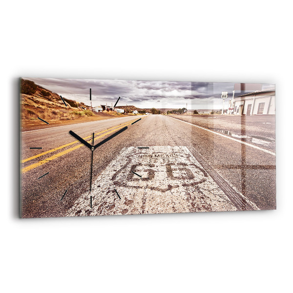 Horizontal wall clock Route 66 USA