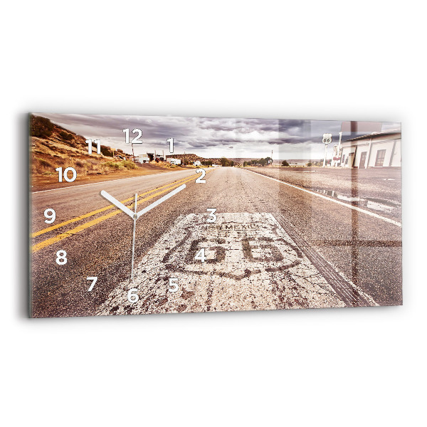 Horizontal wall clock Route 66 USA