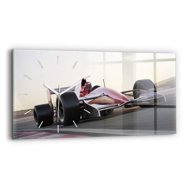 Horizontal wall clock Sports racing car