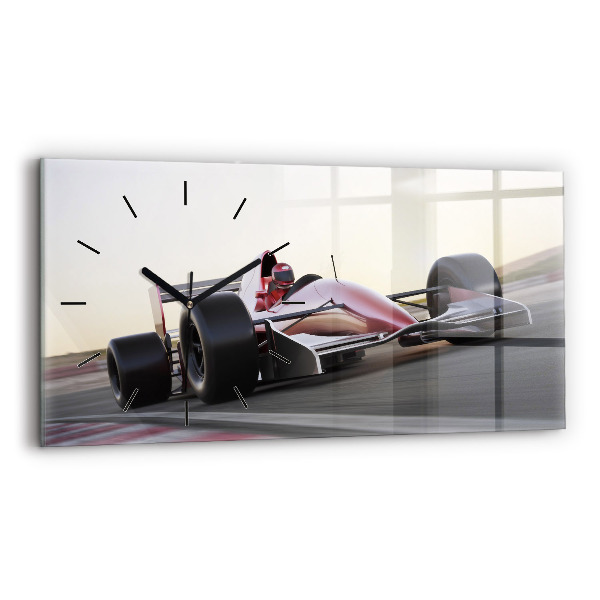 Horizontal wall clock Sports racing car