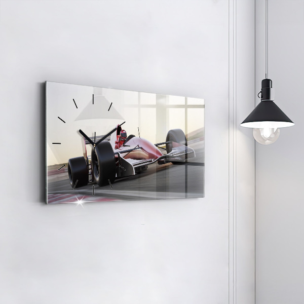 Horizontal wall clock Sports racing car