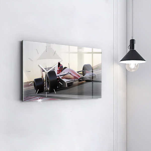 Horizontal wall clock Sports racing car