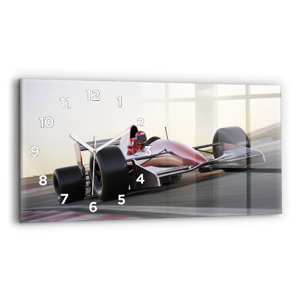 Horizontal wall clock Sports racing car