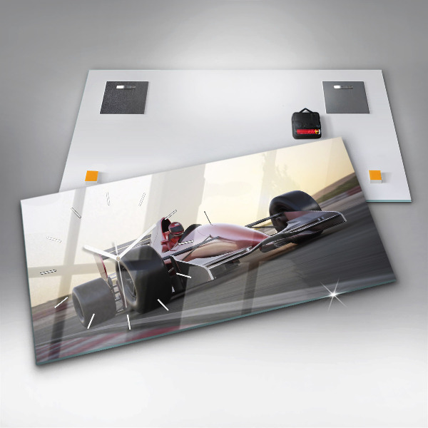 Horizontal wall clock Sports racing car