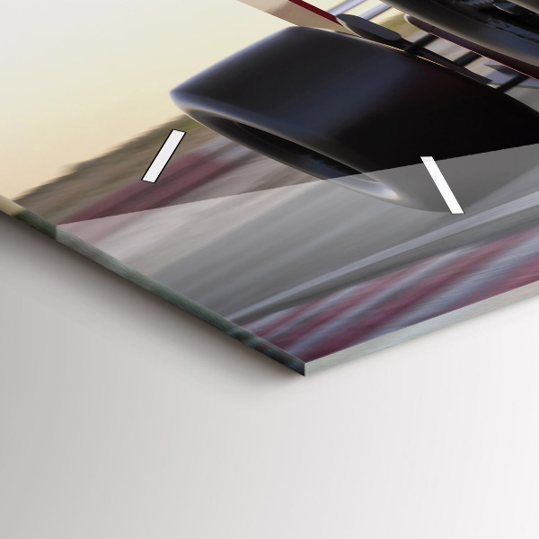 Horizontal wall clock Sports racing car