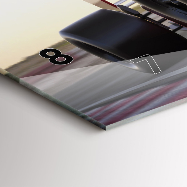 Horizontal wall clock Sports racing car