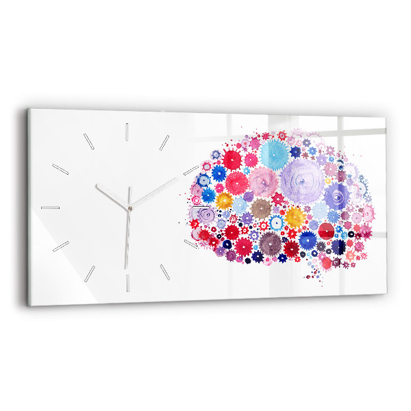 Horizontal wall clock Colorful Abstract Illustration