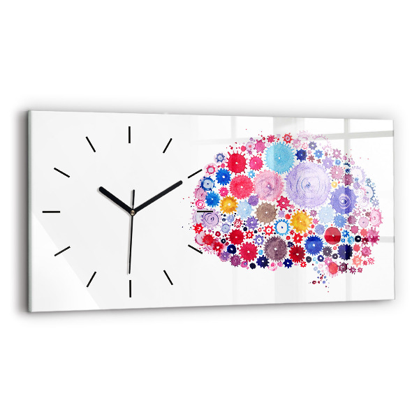 Horizontal wall clock Colorful Abstract Illustration