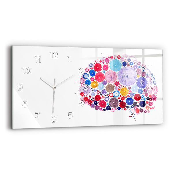 Horizontal wall clock Colorful Abstract Illustration
