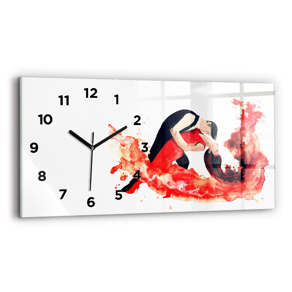 Horizontal wall clock A sensual tango full of emotions