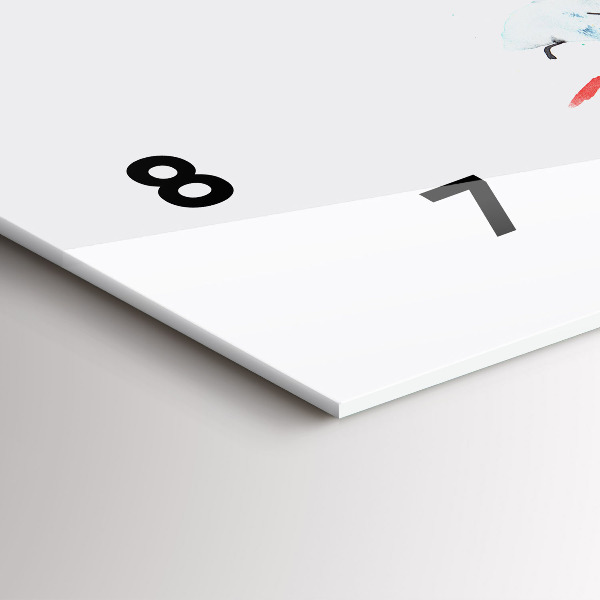 Horizontal wall clock Toucan in the grass