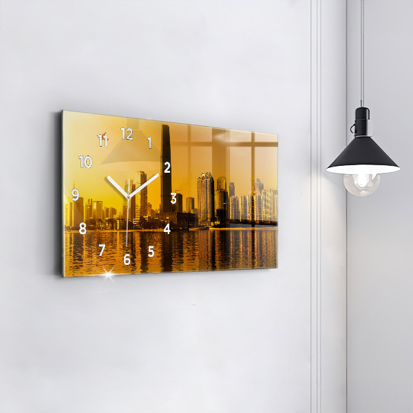 Horizontal wall clock Zhujiang River China