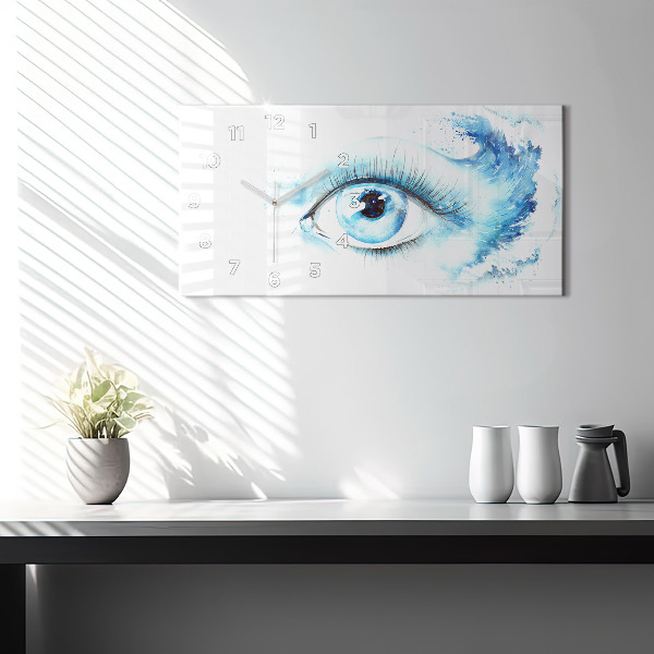 Horizontal wall clock Sea Eye
